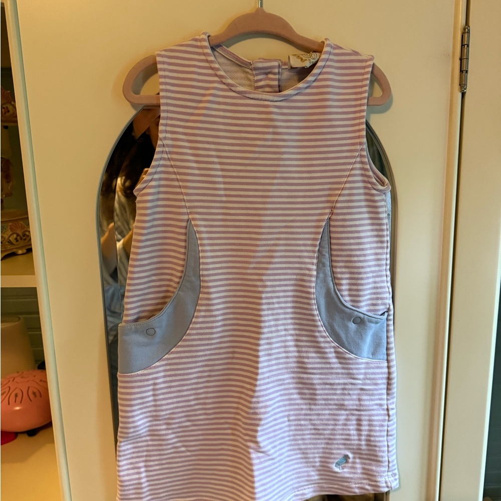 Beaufort Bonnet Striped Sleeveless Kids Top - Pink and Blue